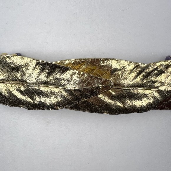 1982 Vintage Belt, © Mini Di N, Purple Leather & Gold Leaf, Gay Boyer New York main image 7